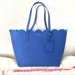 Kate Spade Large Scalloped Tote Bag in Blue